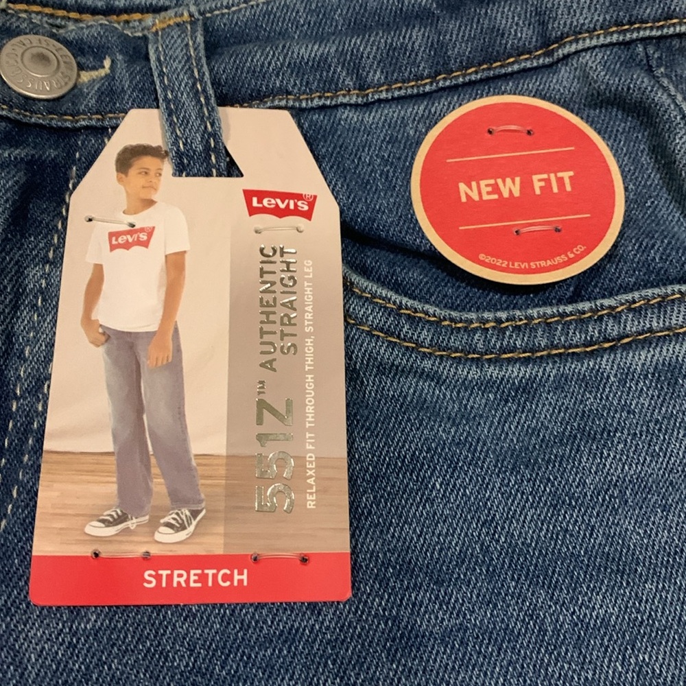 Levi’s 551Z Boys Jeans NEW Size 7x Reg adjustable waist Relax fit straight leg - Picture 4 of 10